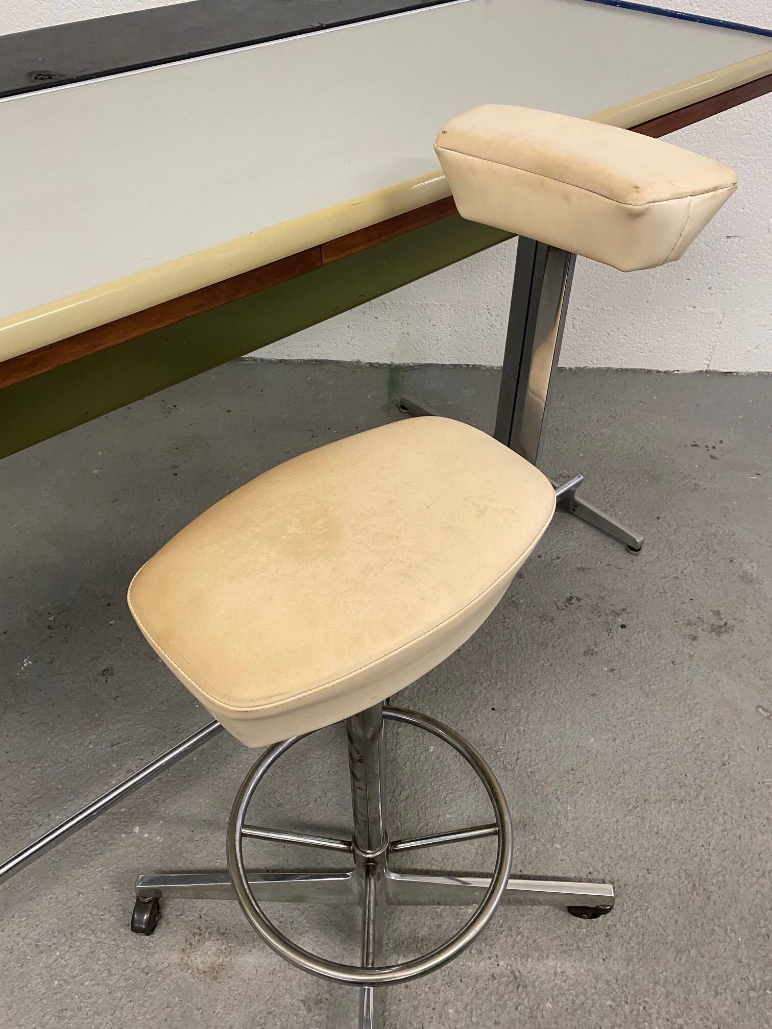 George Nelson Action Office architect's desk + Perch stool