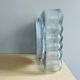 Pair clear glass round and square flush mount flower lamps