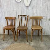 set of 3 mismatched bistro chairs