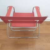 Pair of D4 folding armchairs by Marcel Breuer,  Tecta edition