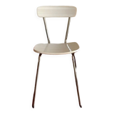 60s Formica chair, white with beige stripes