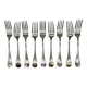 Set of 15 soup spoons and 9 lunch forks by Christofle.
