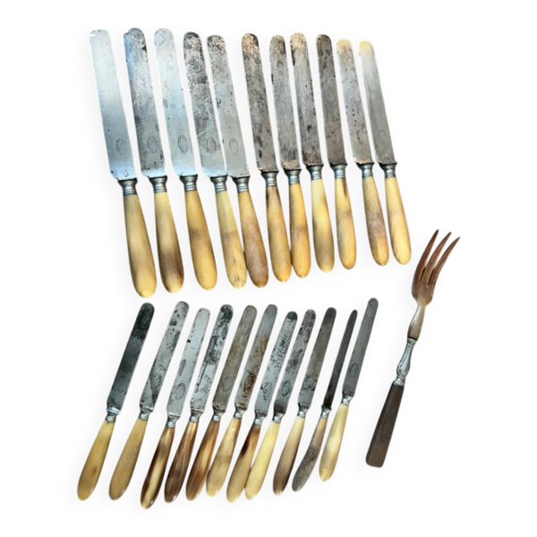 Couteaux acier métal argenté corne ALLEZ FRÈRES