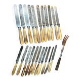 Silver-plated metal steel knives horn ALLEZ FRÈRES