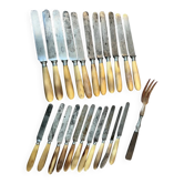 Silver-plated metal steel knives horn ALLEZ FRÈRES