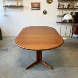 Round Extendable Table, Denmark 1960s/1970s, Mid-C, Vintage