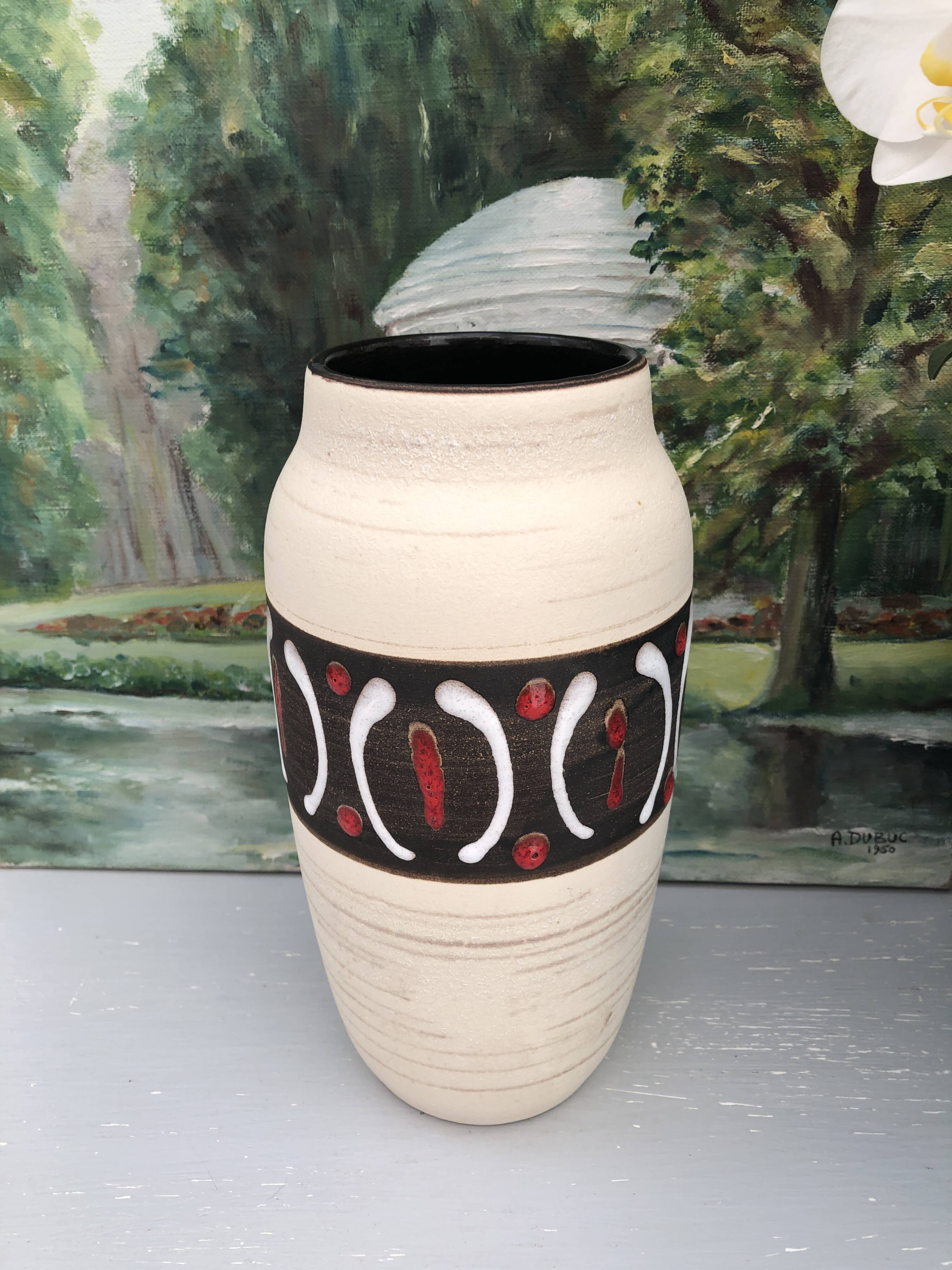 Vintage Vase Scheurich 242-22 – Ceramic West Germany – 60s/70s