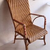 Fauteuil en rotin vintage