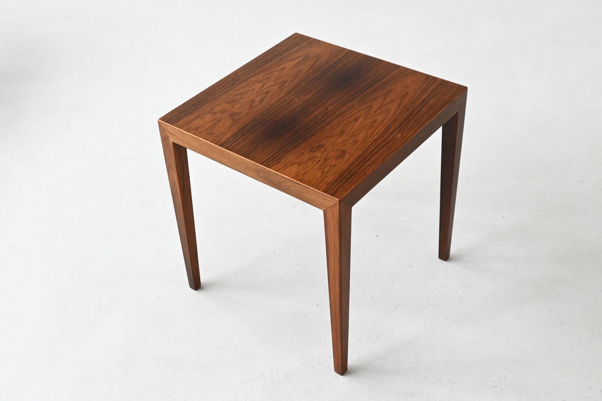 Severin Hansen pair of side tables in rosewood Haslev Denmark 1960