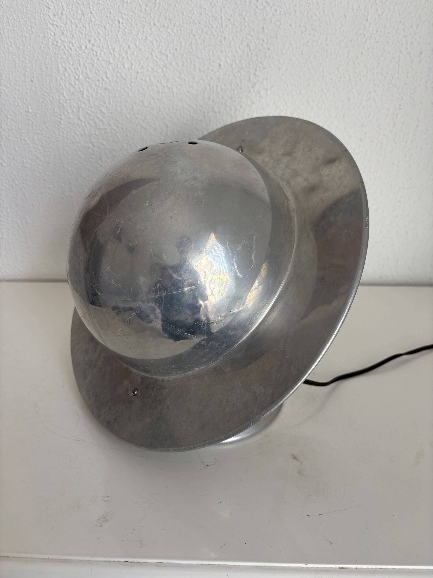 Rare French fibre optic lamp "La Sphérique" — Multicoloured rotating disc