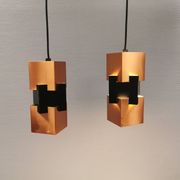 A pair of  Jo Hammerborg lamps for FOG & MØRUP model Kubus Denmark 1961