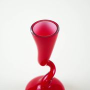 Red vase, Swing Vase, Danish design, manufactured by Normann Copenhagen