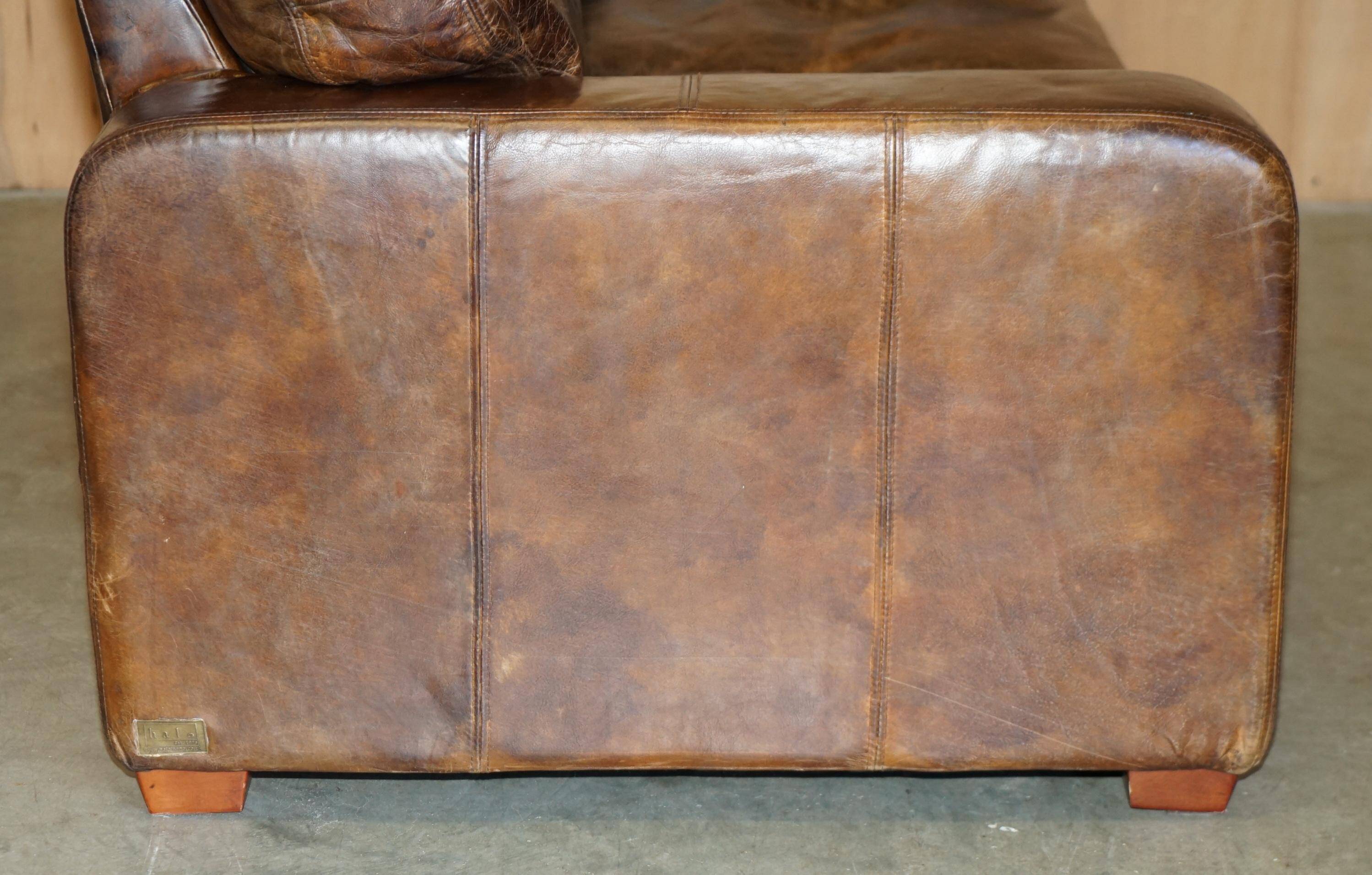 Halo Soho Heritage Leather Biker Sofa by Timothy Oulton