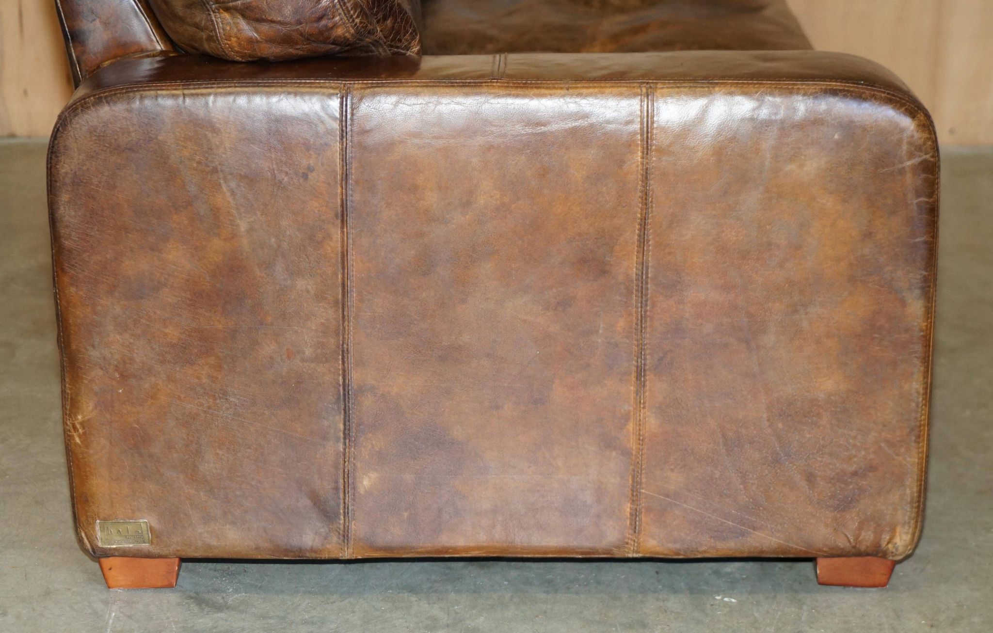Halo Soho Heritage Leather Biker Sofa by Timothy Oulton