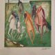 Wolf Reuther Lithograph Signed 160/300 The Horse Race, 40 x 50 cm