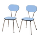 2 sky blue formica chairs - very good vintage condition
