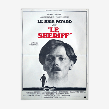 Original movie poster "Judge Fayard says sheriff" Patrick Dewaere