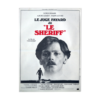 Original movie poster "Judge Fayard says sheriff" Patrick Dewaere