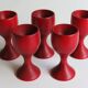 Lot of 5 eggcups, Holmbergs Sweden 1950