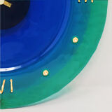 1960s Wall Clock in Murano Glass by "Cà Dei Vetrai". Made in Italy