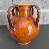 Signed 4-handled vase