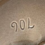 Large East German pottery bowl from the mid-century GDR by Strehla Keramik, 1960s.