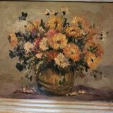 Oil on panel bouquet