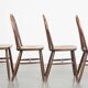 Set of 4 vintage Windsor wooden spindle chairs from the 1970s