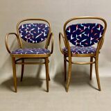 Pair of 1950 armchairs "Design Thonet".