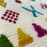 Beni Ouarain Berber Rug • Colorful Geometric Patterns