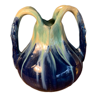 Vase Art Nouveau Faïencerie Airain Thulin
