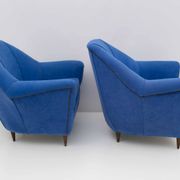 Pair of Ico Parisi MidCentury Modern Italian Armchairs for Ariberto Colombo