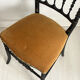 Pair of Napoleon III chairs called "Chiavari" in blackened wood