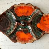 Aperitif dish fish shape signed Vallauris 70s
