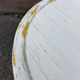 Vintage curved wooden stool