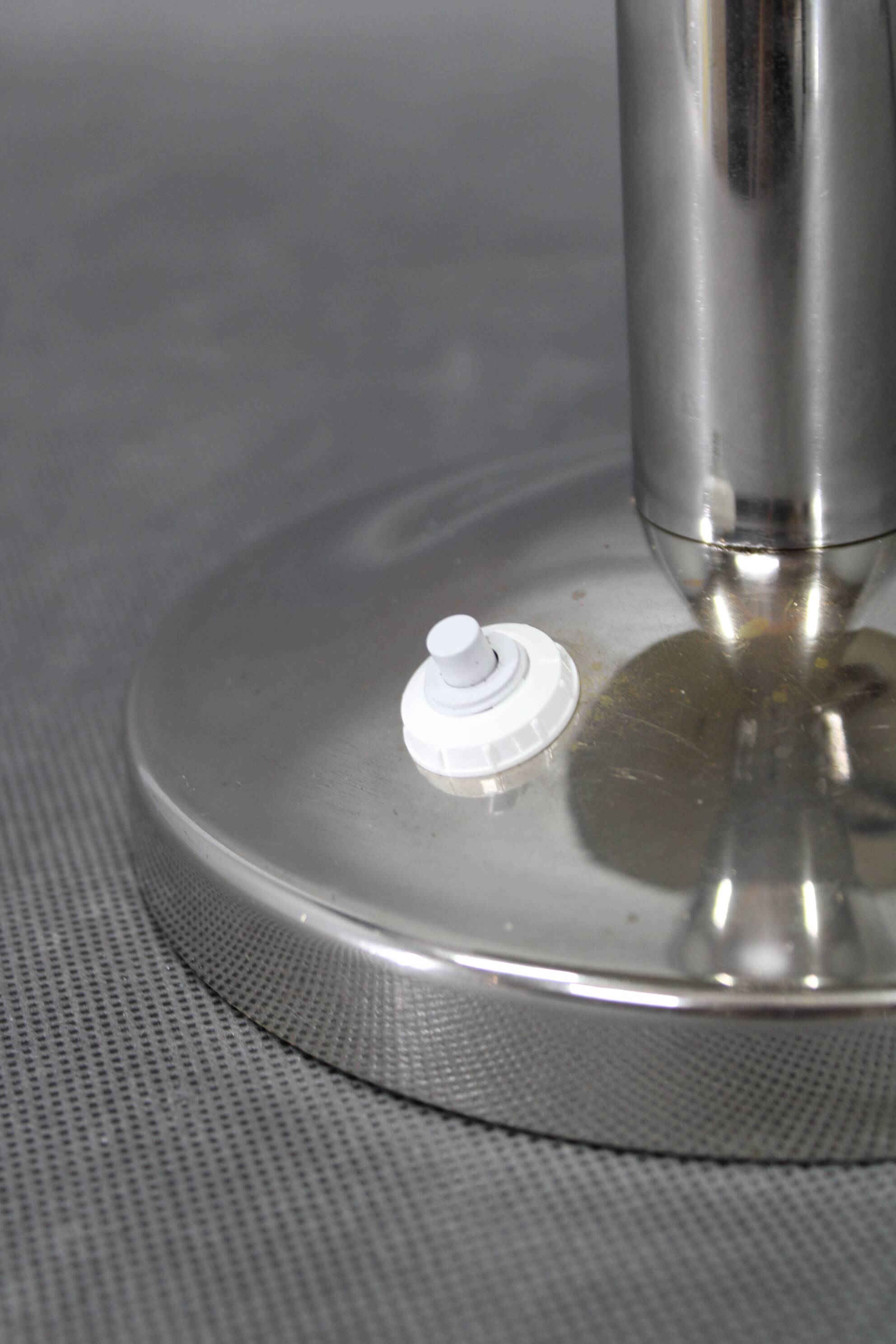 1930s Czech Art Deco nickel table lamp