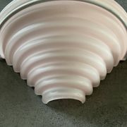 Pair of vintage frosted glass wall lamps 70s-80s