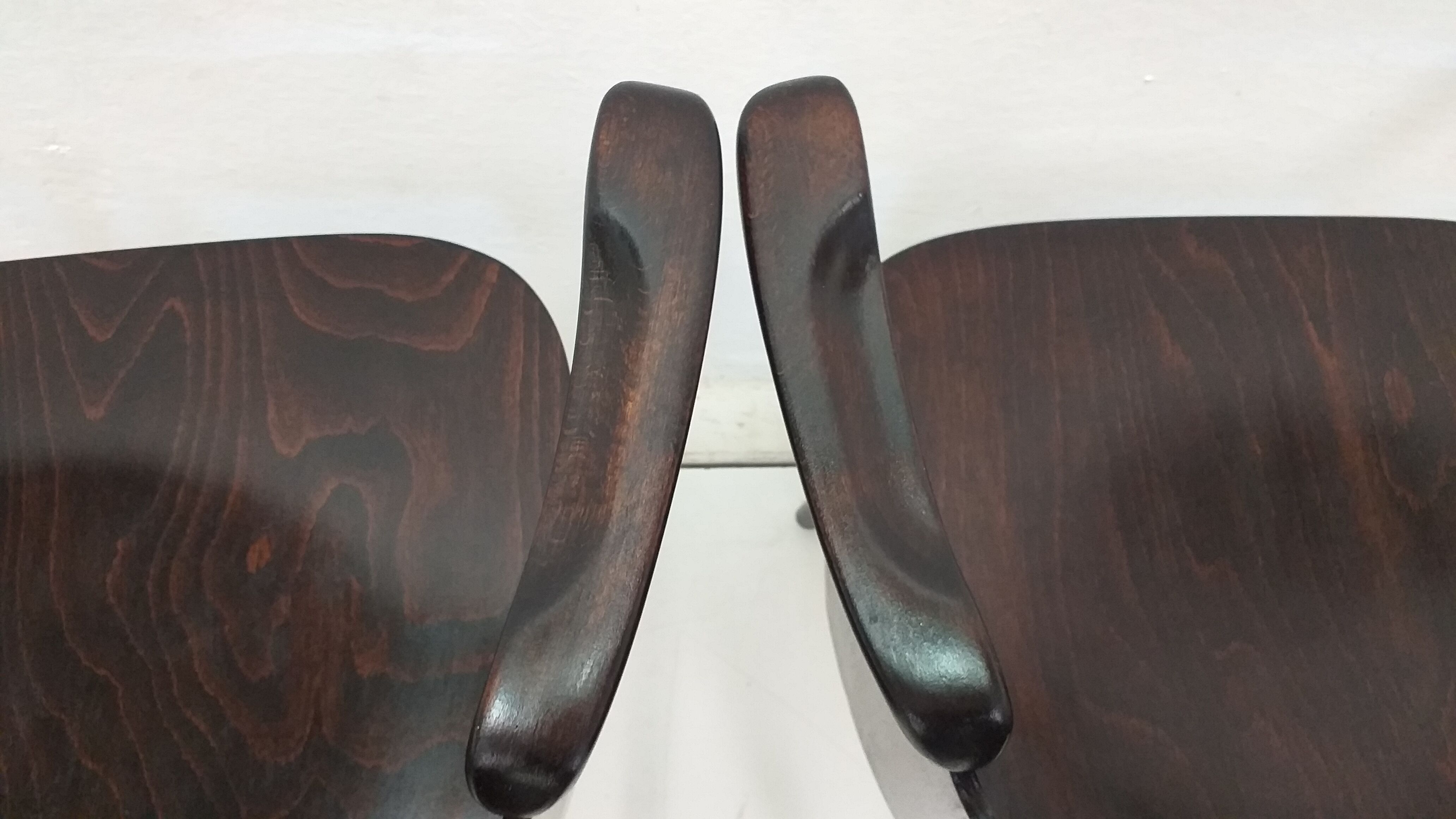 4 Oswald Haerdtl chairs for Ton, Czechoslovakia