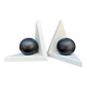 Ceramic bookends, Memphis design, 1980s.