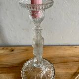 Glass candle holder