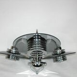 Chrome chandelier, Belid Sweden 1990