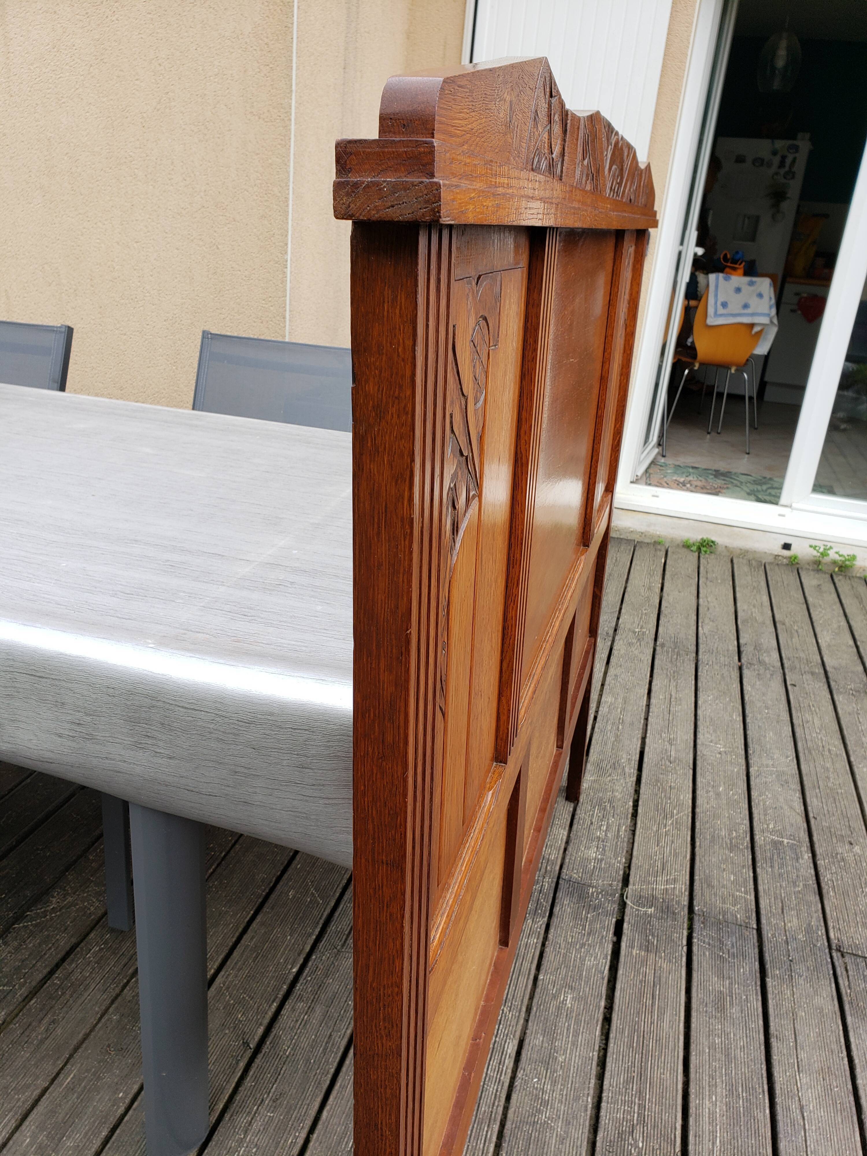 Vintage 50s oak headboard