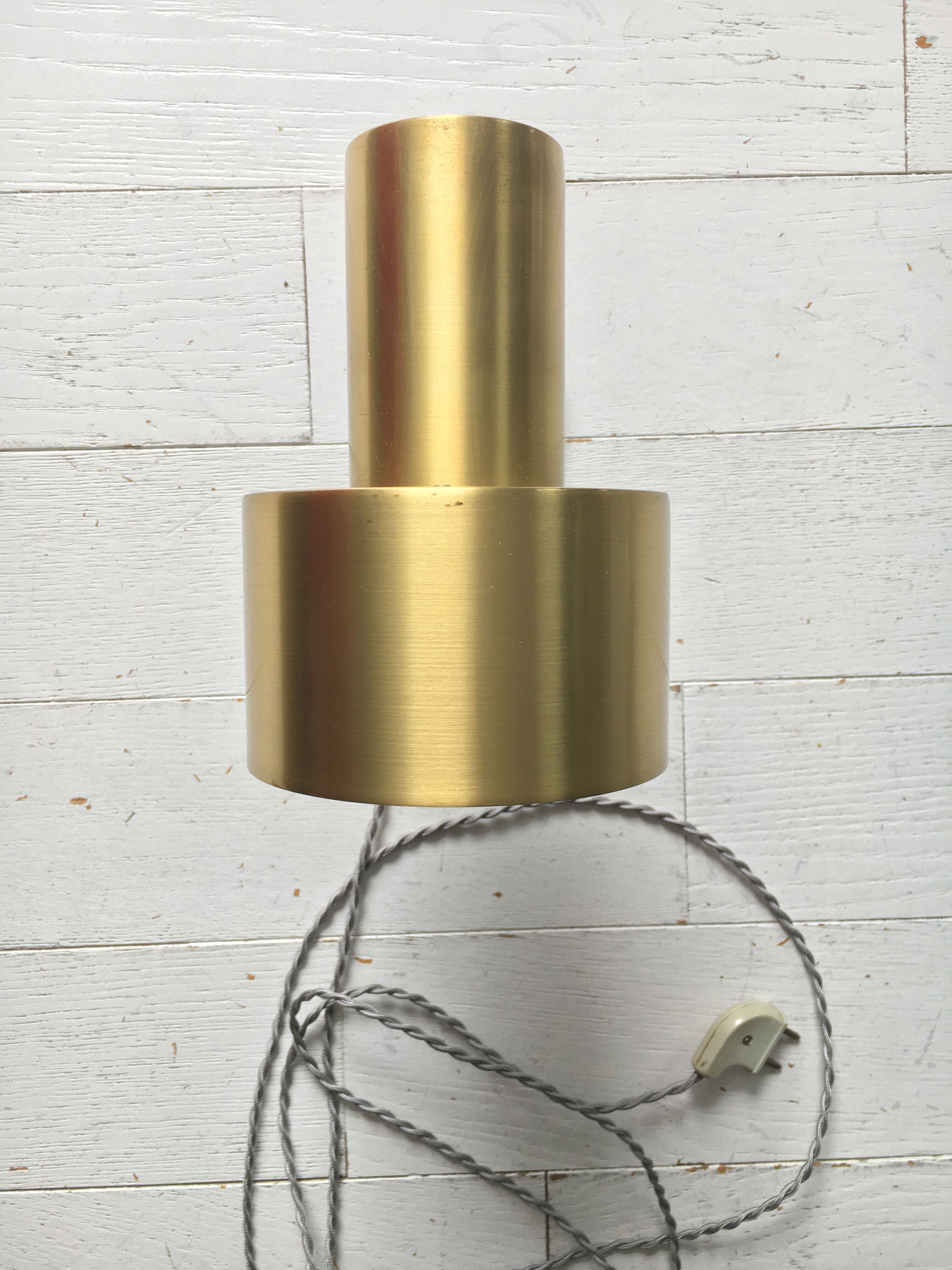 Wall lamp by Johannes Hammerborg in brass, 1970