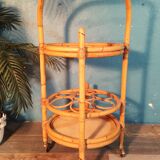 Chariot desserte bar bambou 1960s