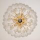Superb brass lamp with crystal glass, Palazzo, Kalmar, Austria, 1970.