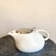 Earthenware and stainless steel teapot, 2 cups