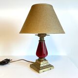Vintage ceramic and brass lamp