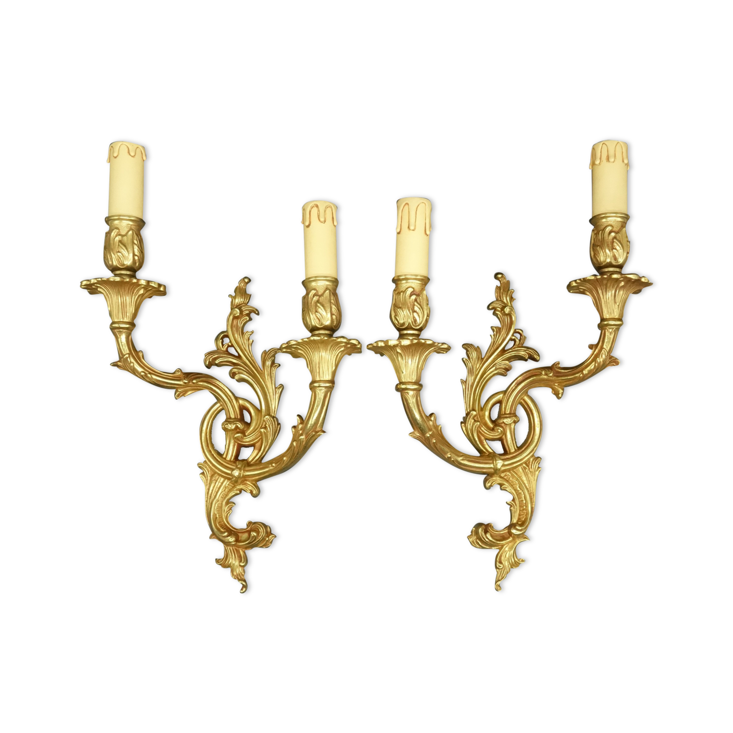 Pair of Rocaille/Rococo style sconces