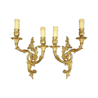 Pair of Rocaille/Rococo style sconces