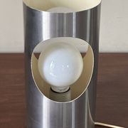 Lampe inox tube vintage design années 70